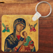 Moeder van de eeuwige hulp sleutelhanger (Achterkant)