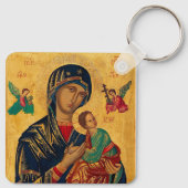 Moeder van de eeuwige hulp sleutelhanger (Achterkant)