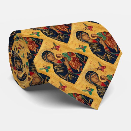 Moeder van de eeuwige hulp stropdas (Opgerold)