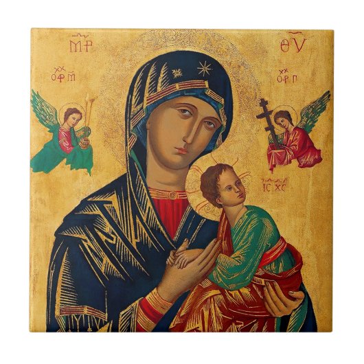 Moeder van de eeuwige hulp tegeltje (Voorkant)