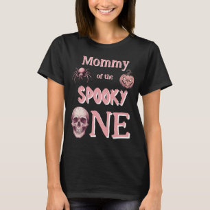 Moeder van de enge één vintage roze schedel t-shirt