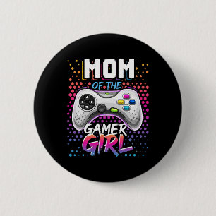 Moeder Van De Gamer Girl Matching Videogame Verjaa Ronde Button 5,7 Cm