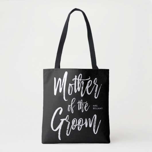 Moeder van de Groom | Aangepaste bruiloft in Scrip Tote Bag (Voorkant)