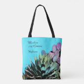 Moeder van de Groom, Agave & Cactus, Naam Tote Bag (Achterkant)