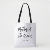 Moeder van de Groom Black White Tote Bag (Voorkant)