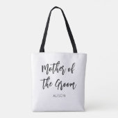 Moeder van de Groom Black White Tote Bag (Achterkant)