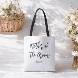Moeder van de Groom Black White Tote Bag