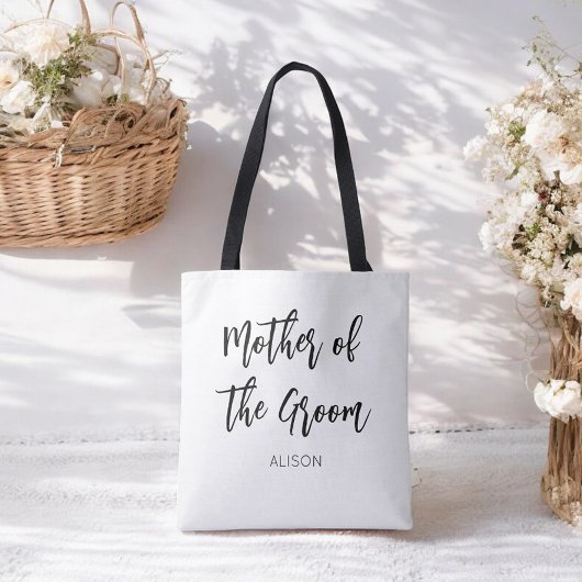 Moeder van de Groom Black White Tote Bag