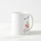 Moeder van de Groom Blush Florals Wedding Gift Koffiemok (Voorkant rechts)