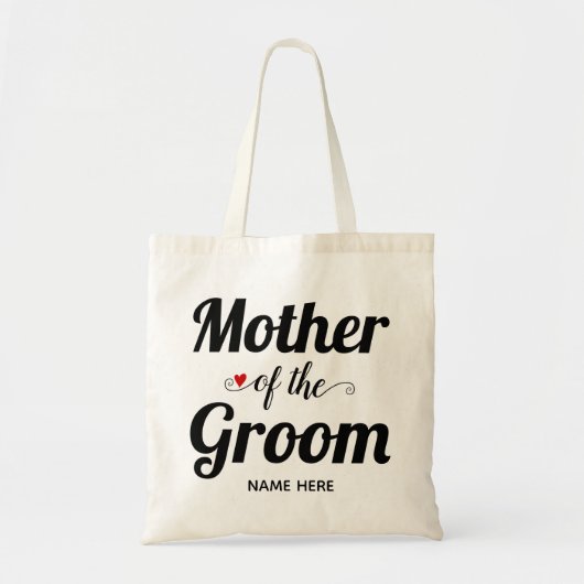 Moeder van de groom bold typografie bruiloft tote bag (Voorkant)