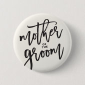Moeder van de Groom Brush Wedding Bridal Party Ronde Button 5,7 Cm (Voorkant)