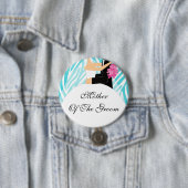 Moeder van de Groom Button / Pin Turquoise (In situ)
