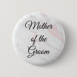 Moeder van de Groom Button | Roze en grijze marmer