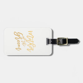 Moeder van de groom/Calligrafierreis Bagagelabel