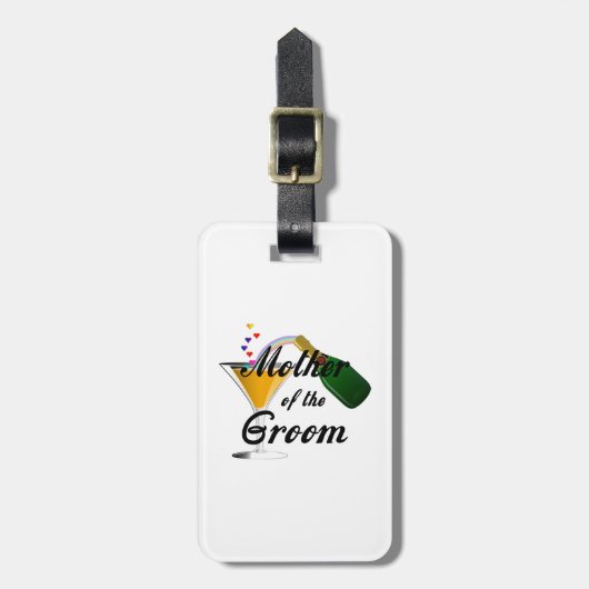 Moeder van de Groom Champagne Toast Bagagelabel (Voorkant verticaal)