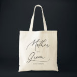 Moeder van de Groom Chic Script Canvas tas<br><div class="desc">Moeder van de gift van de Groom kenmerkt moder manuscript handschrift kalligrafie.</div>