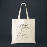 Moeder van de Groom Chic Script Canvas tas<br><div class="desc">Moeder van de gift van de Groom kenmerkt moder manuscript handschrift kalligrafie.</div>