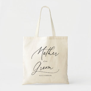 Moeder van de Groom Chic Script Canvas tas