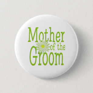Moeder van de Groom/Daisy Ronde Button 5,7 Cm