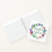 Moeder van de Groom Elegant Floral Wedding Noteboo Notitieboek (Binnen)