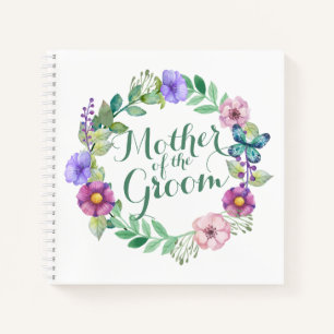 Moeder van de Groom Elegant Floral Wedding Noteboo Notitieboek