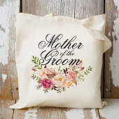 Moeder van de Groom Elegant Rustic Floral Tote Bag