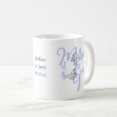 Moeder van de Groom Floral Letter Wedding Party Koffiemok (Voorkant rechts)