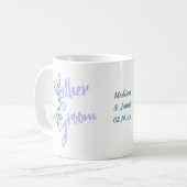 Moeder van de Groom Floral Letter Wedding Party Koffiemok (Voorkant links)