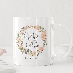 Moeder van de Groom Floral Waterverf met foto Koffiemok