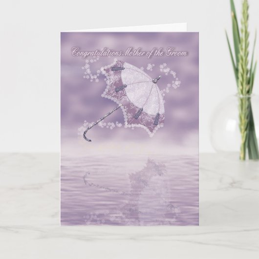 Moeder van de Groom Gefeliciteerd kaart met stroom (Voorkant)
