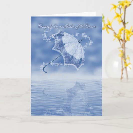 Moeder van de Groom Gefeliciteerd kaart met stroom (Gele Bloem)