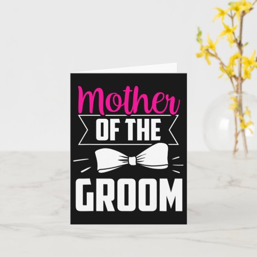 Moeder van de Groom Gezegden Wedding Bachelor Part Kaart (Gele Bloem)