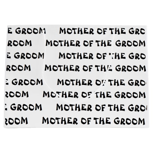 "Moeder van de Groom" Gift Bag Large Cadeautasje (Voorkant)