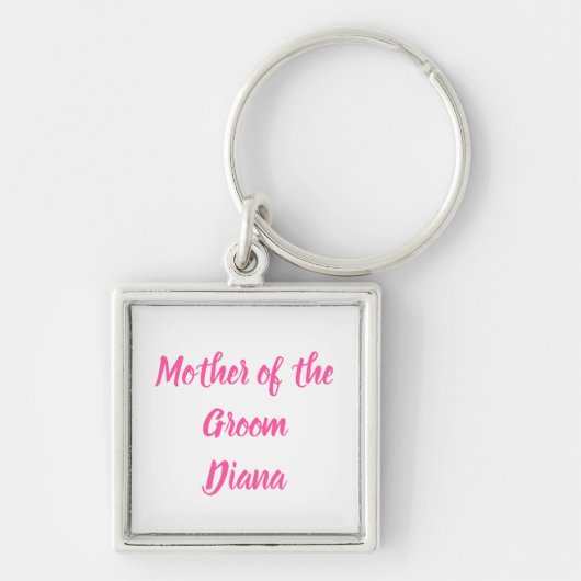 Moeder van de Groom Gift Custom Name Gifts Wedding Sleutelhanger (Voorkant)