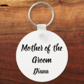 Moeder van de Groom Gift Custom Name Gifts Wedding Sleutelhanger (Voorkant)