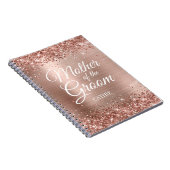 Moeder van de Groom Glittery Roos Gold Foil Notitieboek (Rechterzijde)