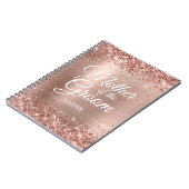 Moeder van de Groom Glittery Roos Gold Foil Notitieboek (Linkerzijde)