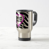 Moeder van de groom (Heart Zebra Stripes) Reisbeker (Voorkant rechts)
