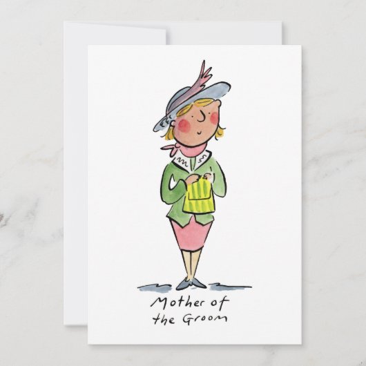 Moeder van de Groom Kaart (Voorkant)