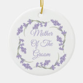 Moeder van de Groom Lavender Floral Wreath Keramisch Ornament (Voorkant)