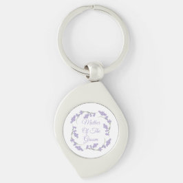 Moeder van de Groom Lavender Floral Wreath Sleutelhanger