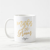 Moeder van de Groom Lettering Custom Koffiemok (Links)