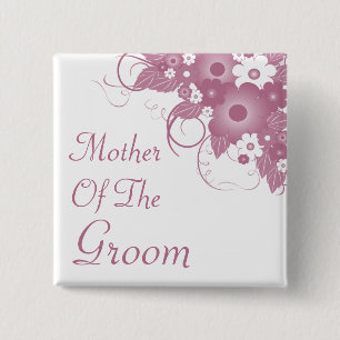 Moeder van de Groom Mauve Bouquet Button