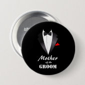 Moeder van de Groom met Tuxedo-Shirt - Button (Voorkant /achterkant)