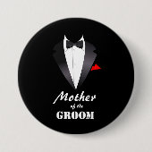 Moeder van de Groom met Tuxedo-Shirt - Button (Voorkant)