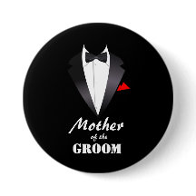 Moeder van de Groom met Tuxedo-Shirt - Button