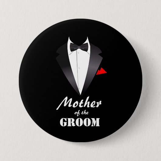 Moeder van de Groom met Tuxedo-Shirt - Button (Voorkant)