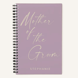 Moeder van de Groom Minimalistische Lila Douane Notitieboek