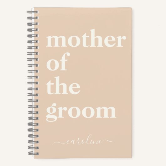 Moeder van de Groom Minimalistische Moderne Douane Notitieboek (Voorkant)