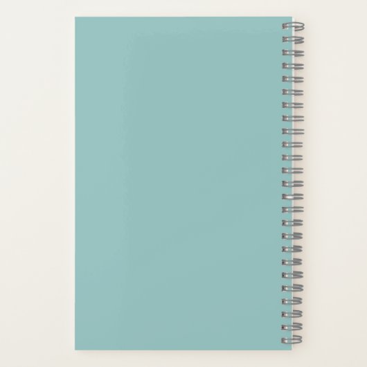 Moeder van de Groom Modern Custom Eggshell Blue Notitieboek (Achterkant)